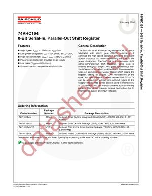 74VHC164SJX datasheet  